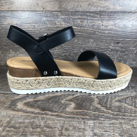 Open Toe Buckle Ankle Strap Espadrille (CLIP-S) - Picture 2 of 9